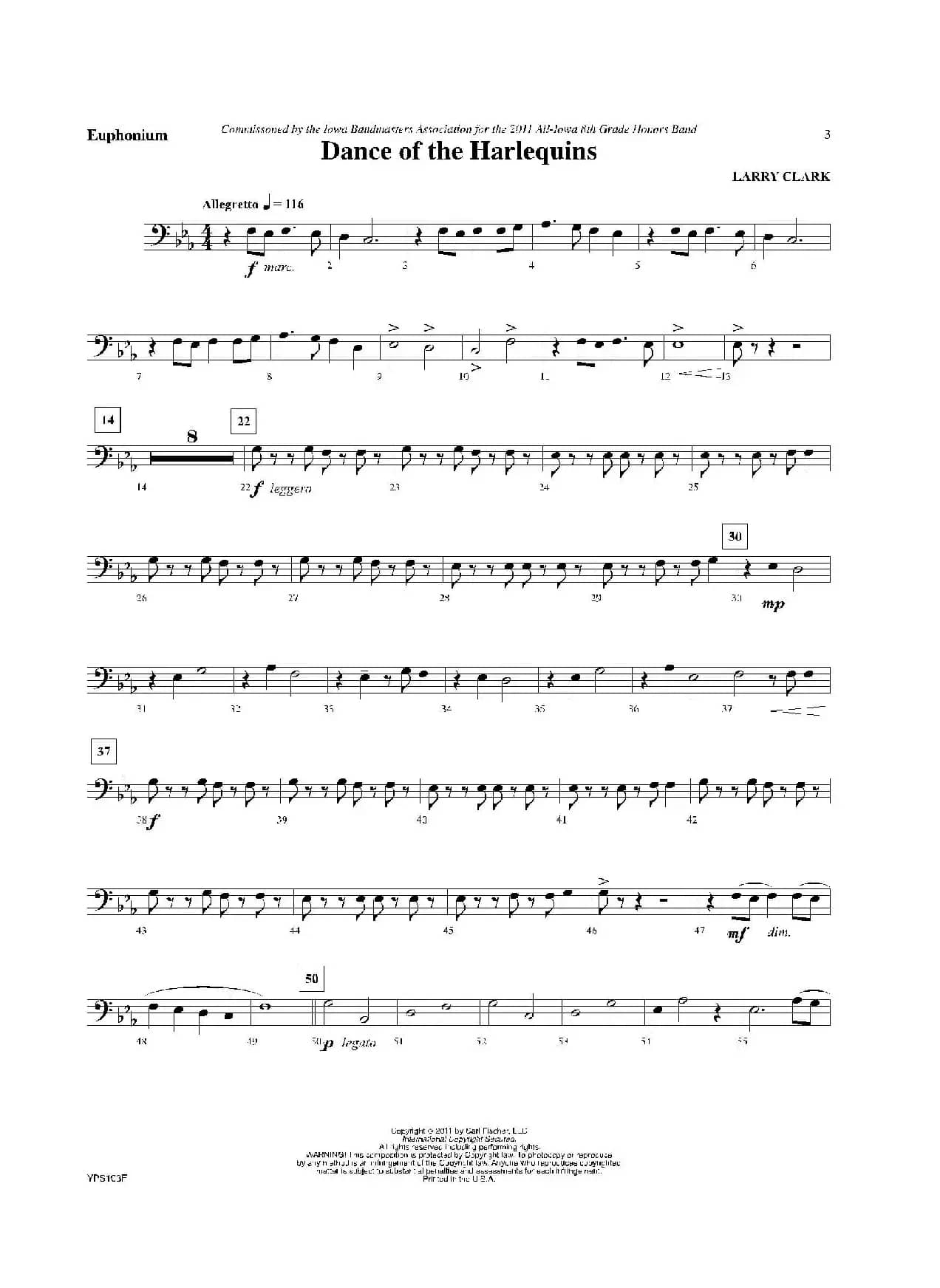 Dance of Harlequins（次中音号分谱）