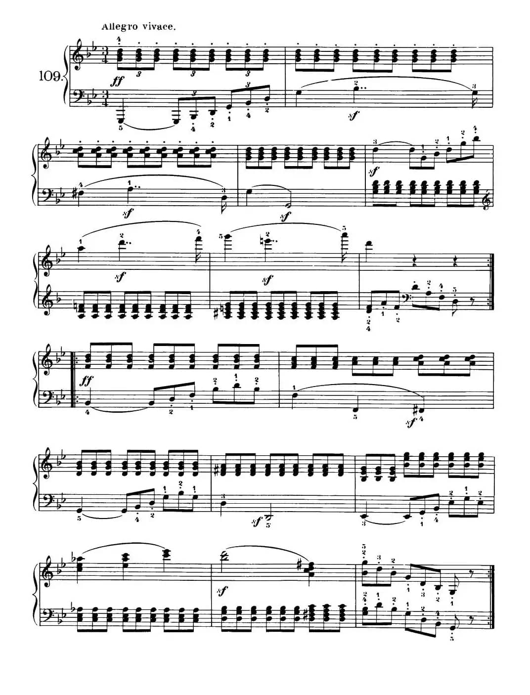 One Hundred and Ten Easy and Progressive Exercises Op.453（车尔尼110首简易练习曲 101——110）