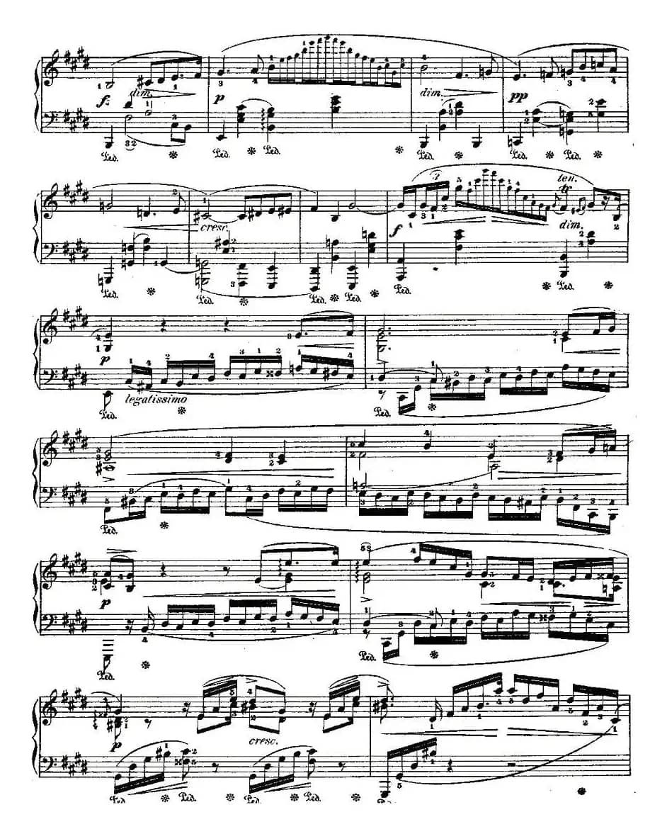 E大调夜曲Op.62－2（Deux  Nocturnes）