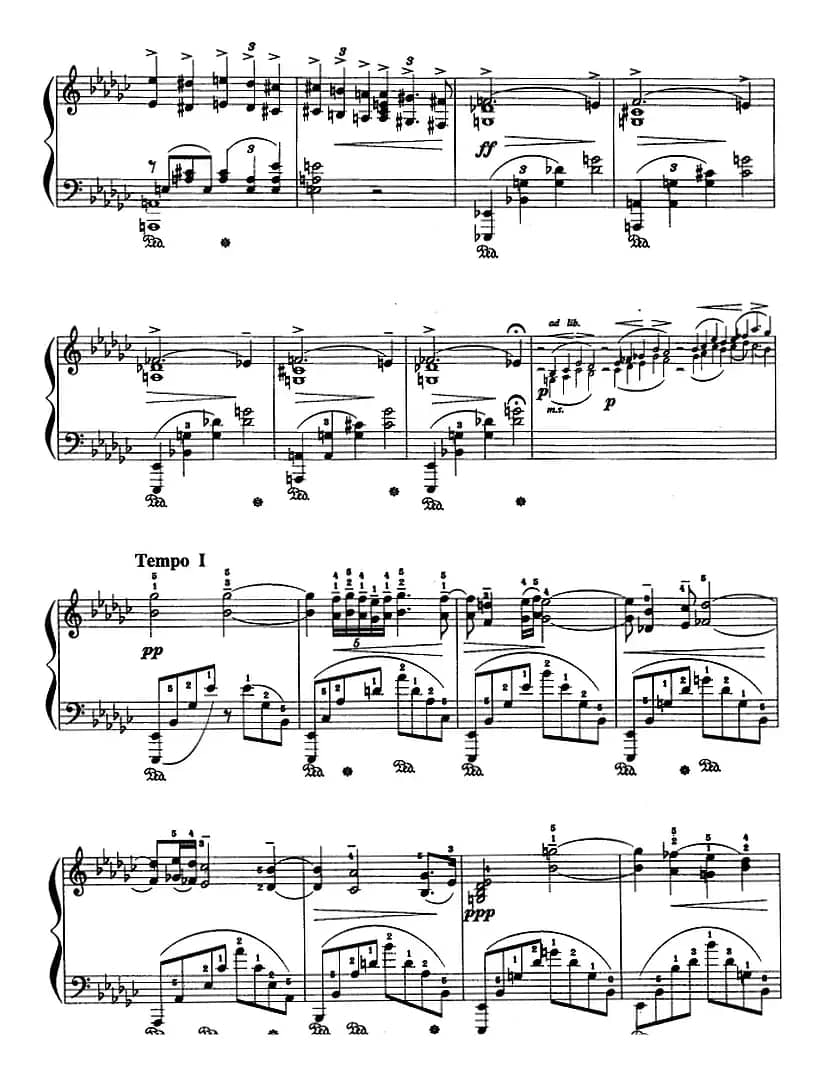 现代钢琴曲：26、哀歌（Op.3，No.1）