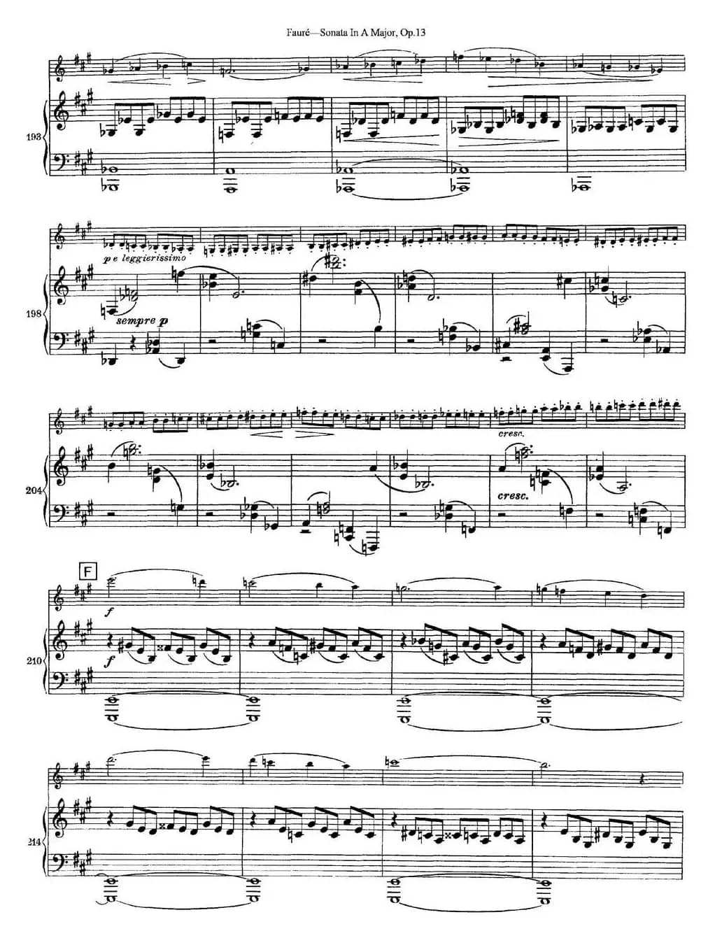 Violin Sonata No.1 Op.13（小提琴+钢琴伴奏）