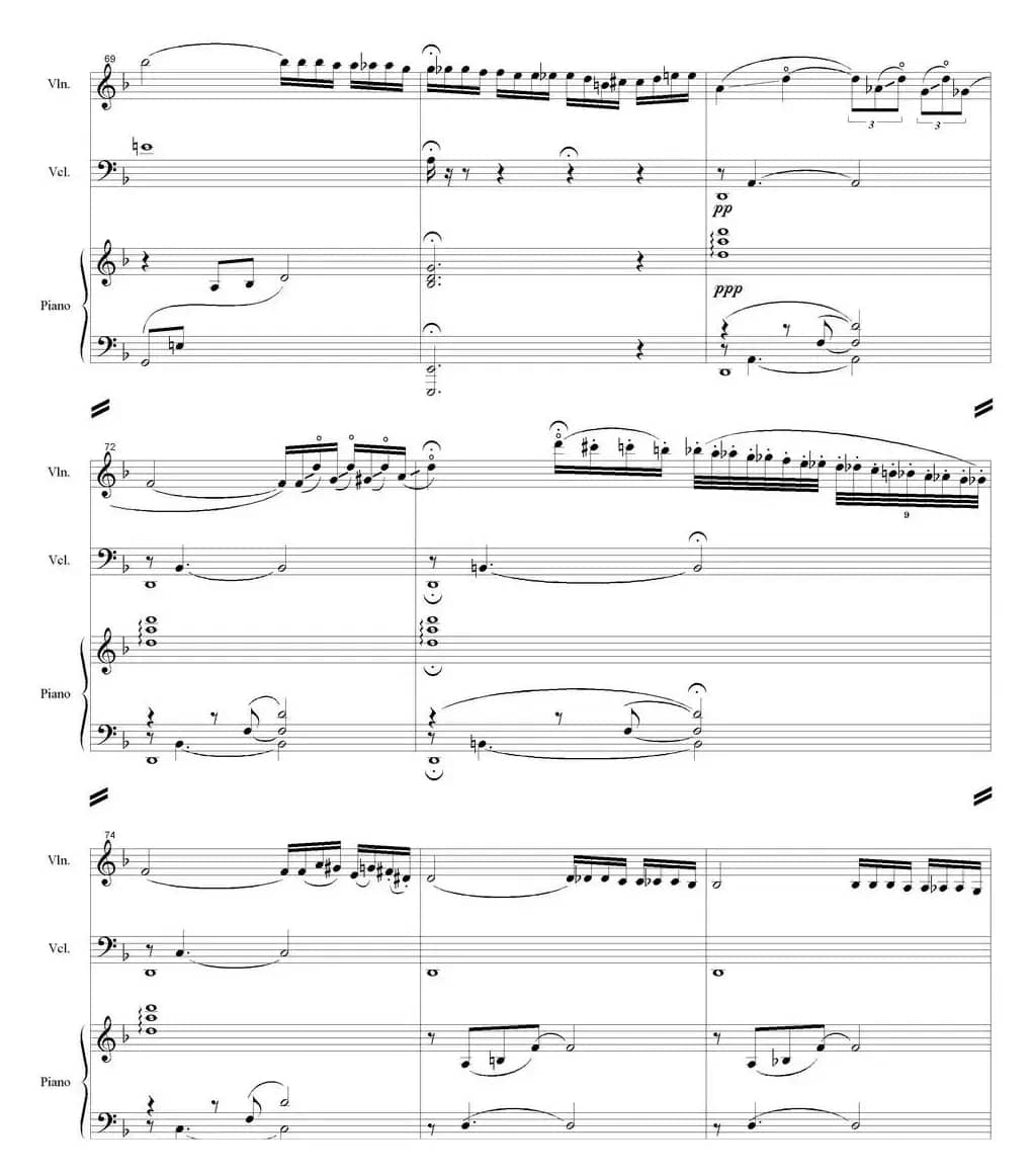 Ocehb（Autumn 秋天、小提琴+大提琴+钢琴伴奏）