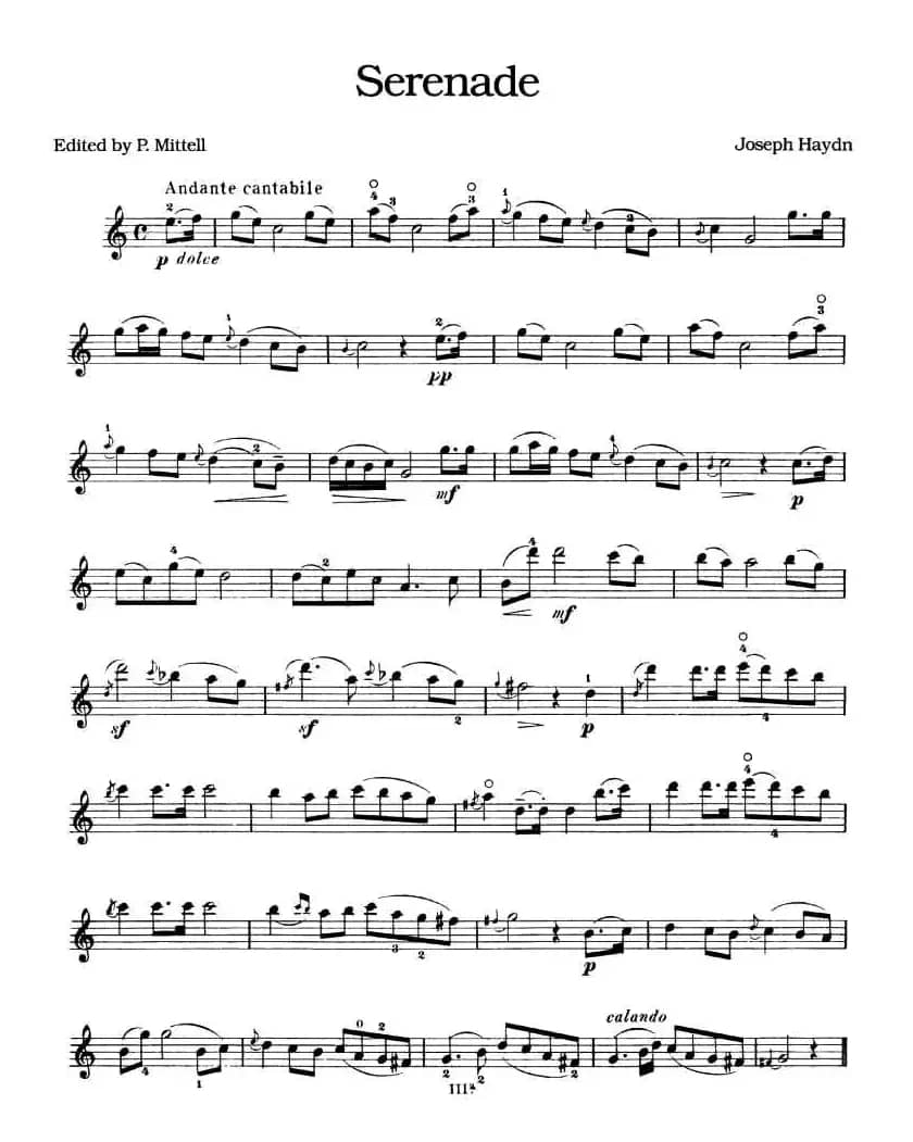 SERENADE（小夜曲）（海顿作曲版）