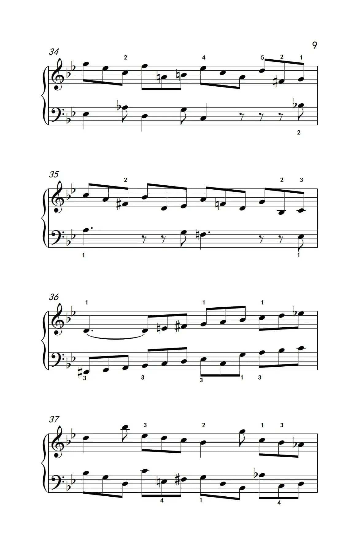 第九级1.吉格舞曲 选自《英国组曲》第三套（中央音乐学院 钢琴（业余）考级教程 7-9级）