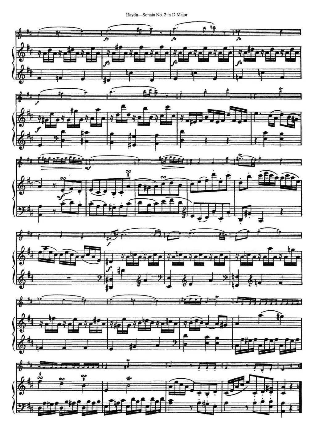 Violin Sonata No.2 in D Major（小提琴+钢琴伴奏）