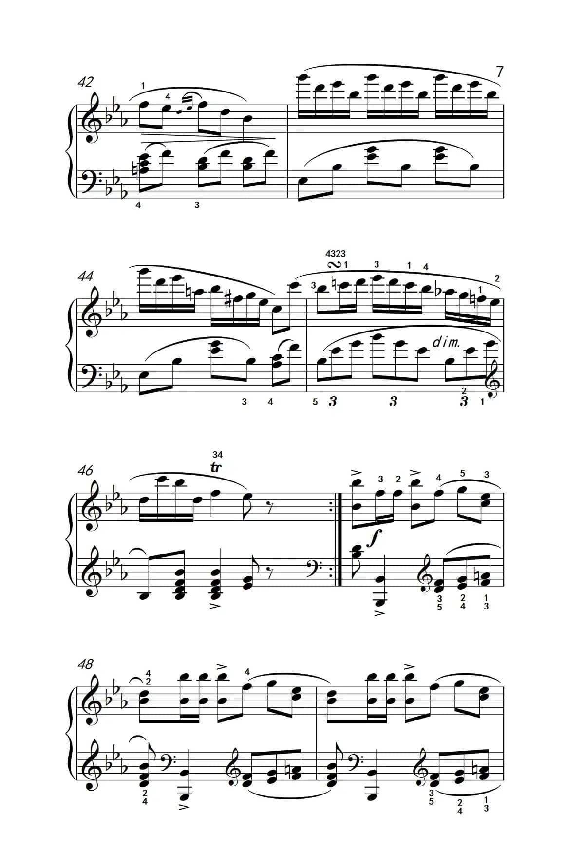 第八级3.♭A大调波兰舞曲（中央音乐学院 钢琴（业余）考级教程 7-9级）