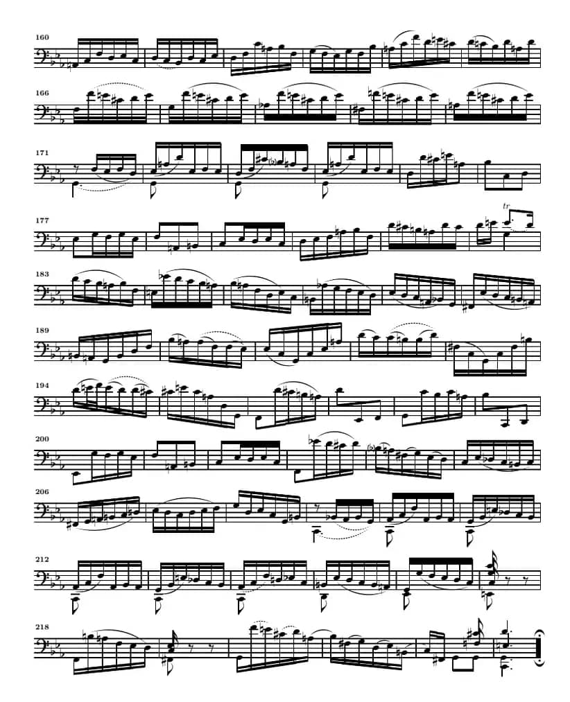 巴赫《大提琴无伴奏六首组曲》：Suite Ⅴ