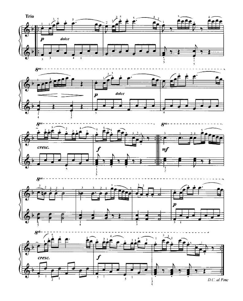 维也纳进行曲（四手联弹、第一钢琴）