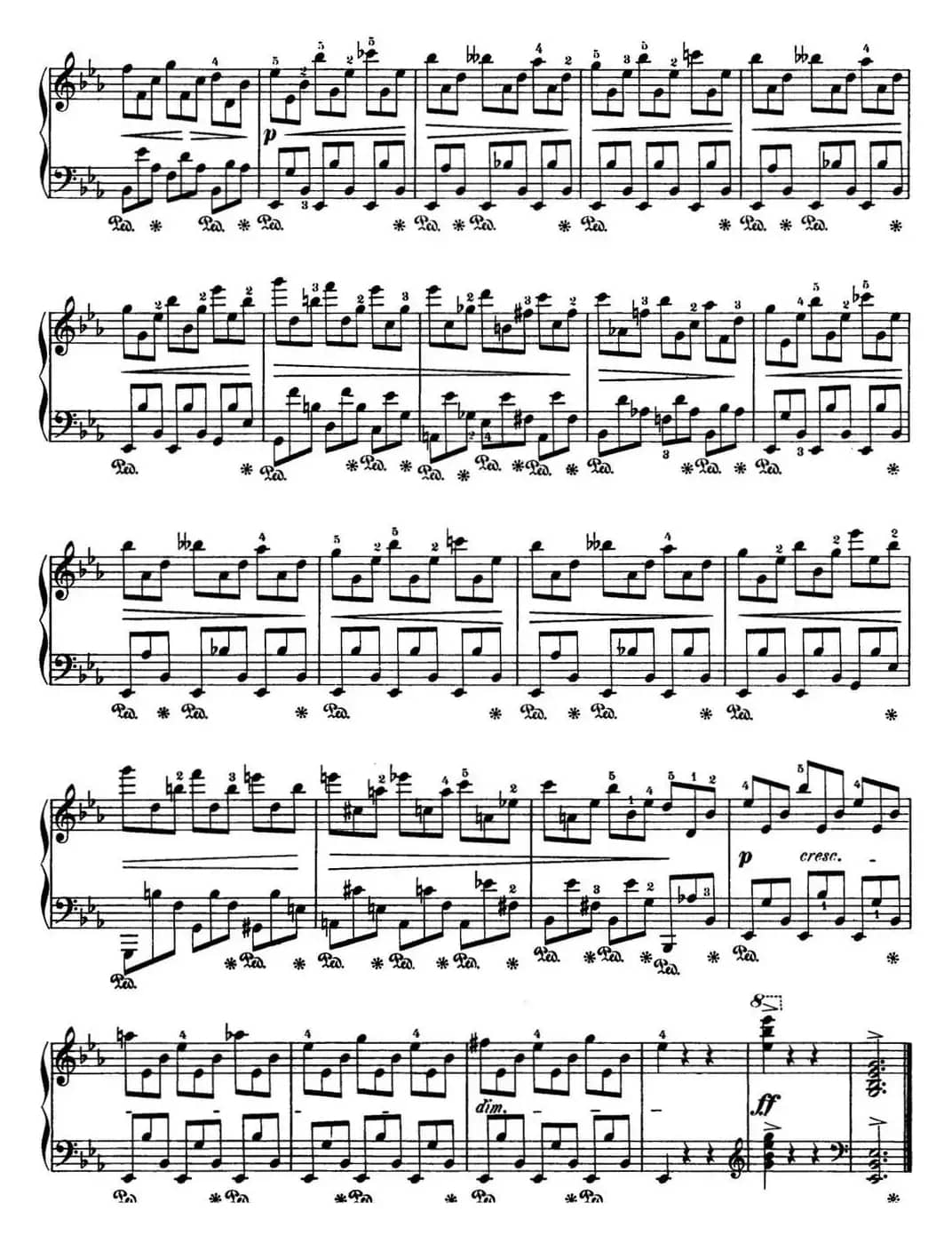 肖邦 24首钢琴前奏曲 Op.28 No.19 降E大调