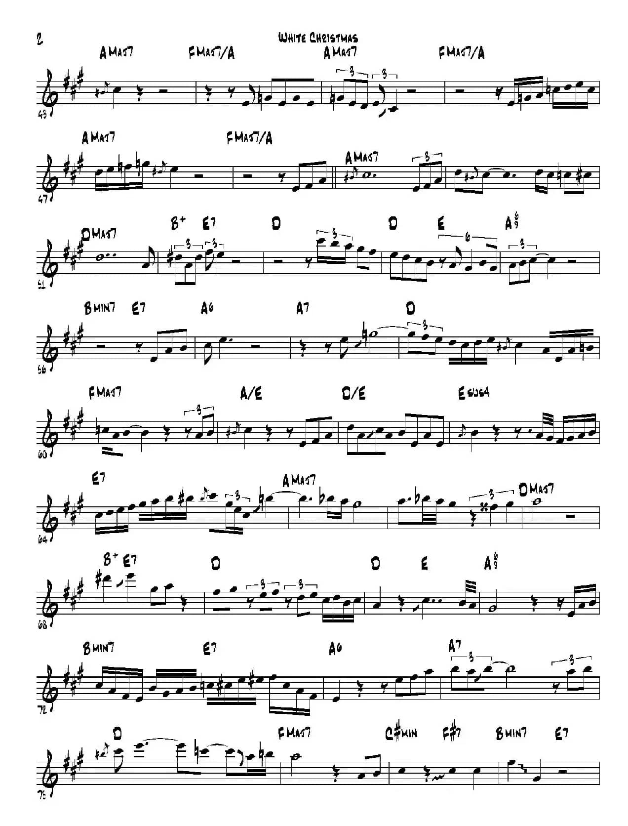 White Christmas（中音萨克斯）