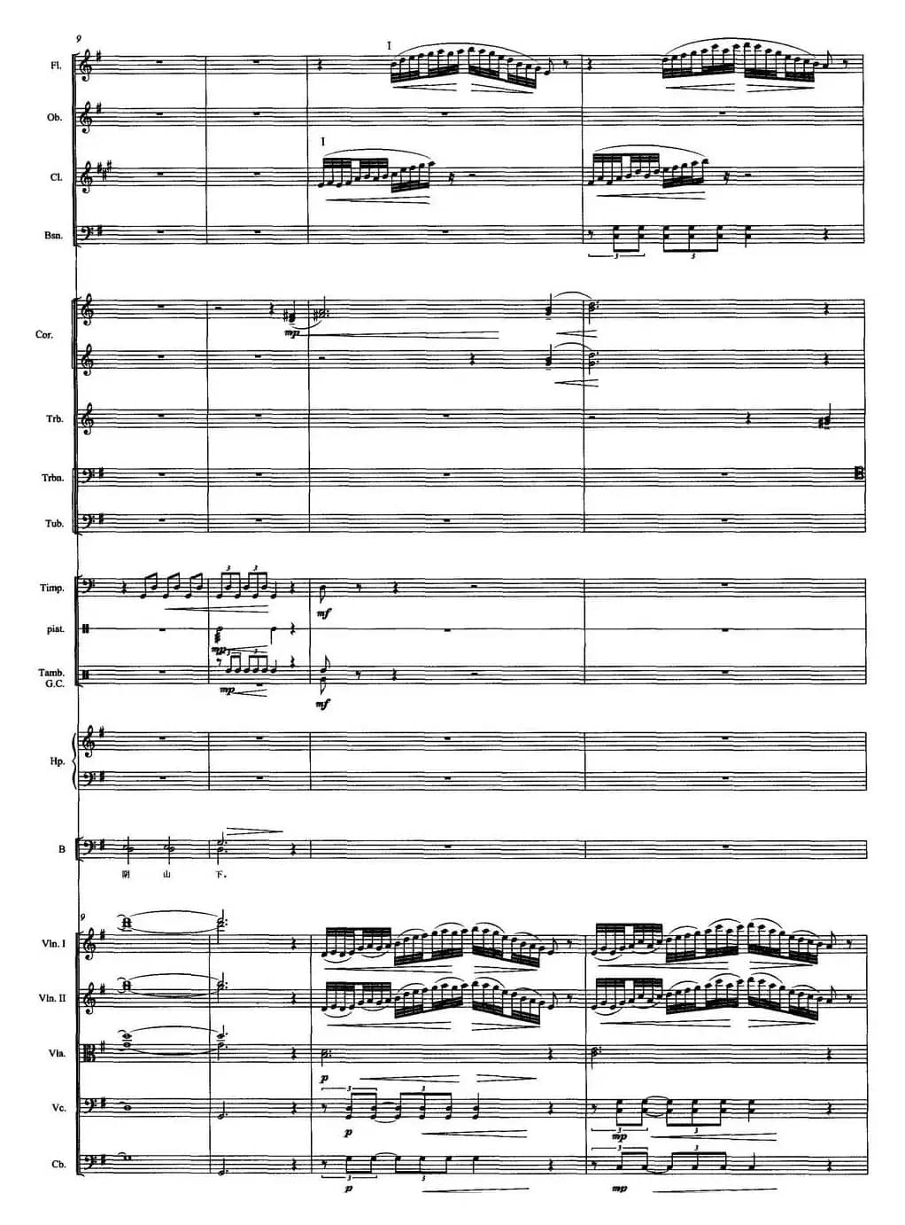 壮美的牧歌（交响音诗、总谱）