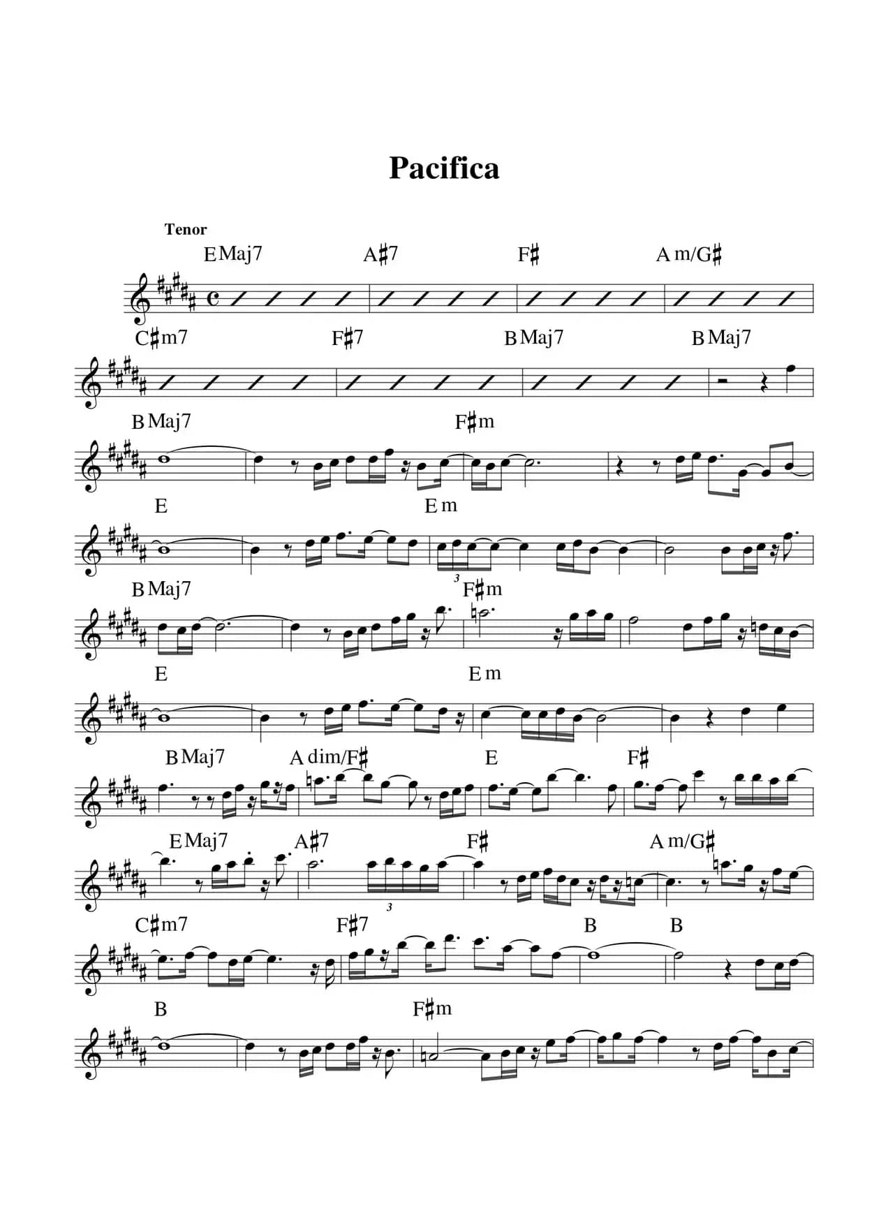 Pacifica（次中音萨克斯）