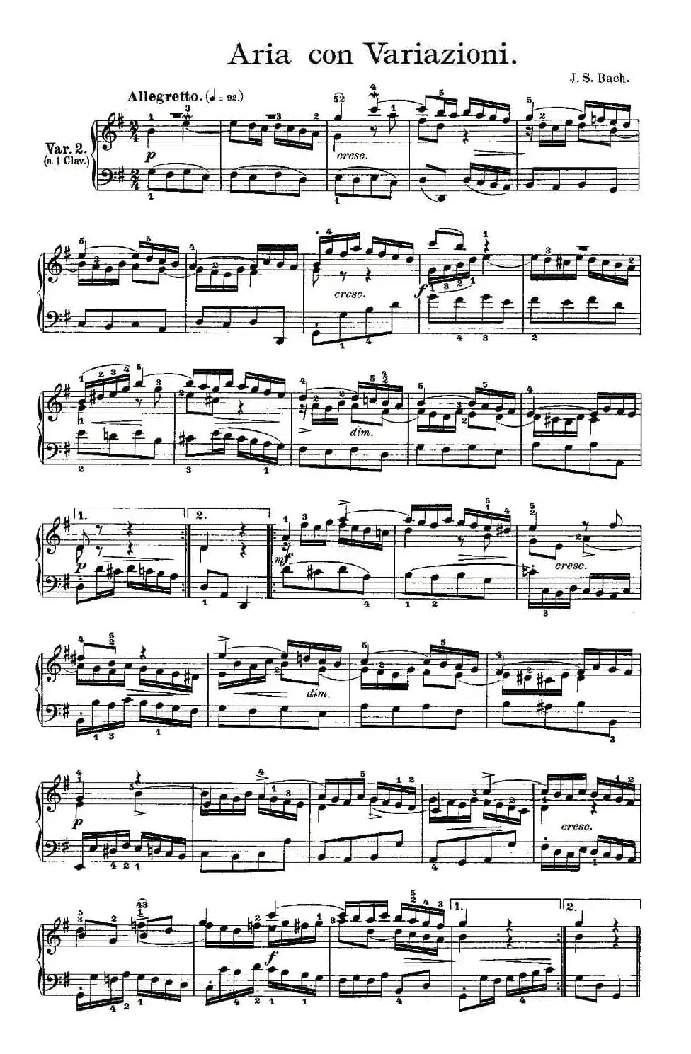Aria con Variazioni 之二