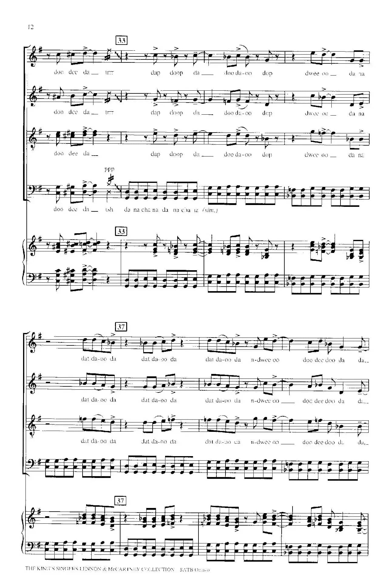 Back in the U.S.S.R. （四重奏+钢琴伴奏）