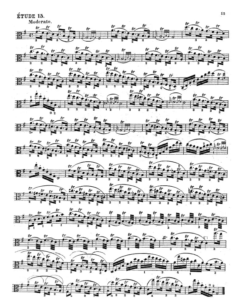 克莱采尔《中提琴练习曲40首》（ETUDE 14-16）