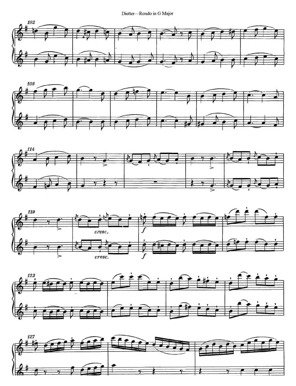 迪埃特长笛二重奏G大调回旋曲（Rondo in G Major ）