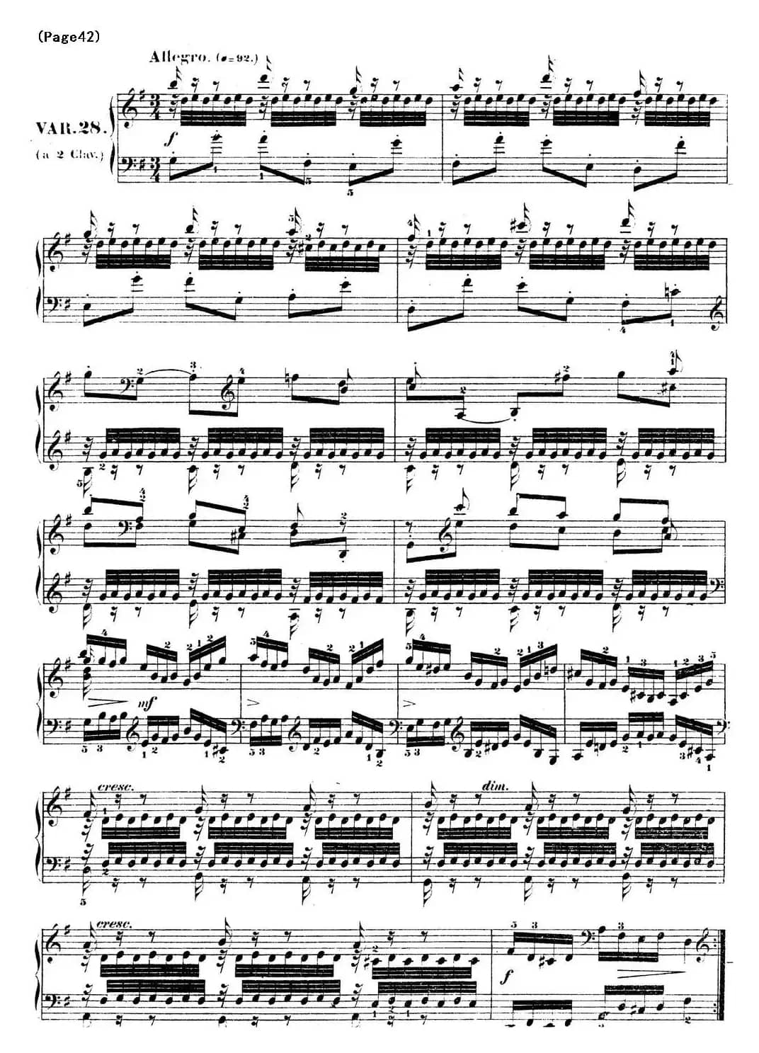 哥德堡变奏曲 巴赫 Goldberg Variationen BWV988