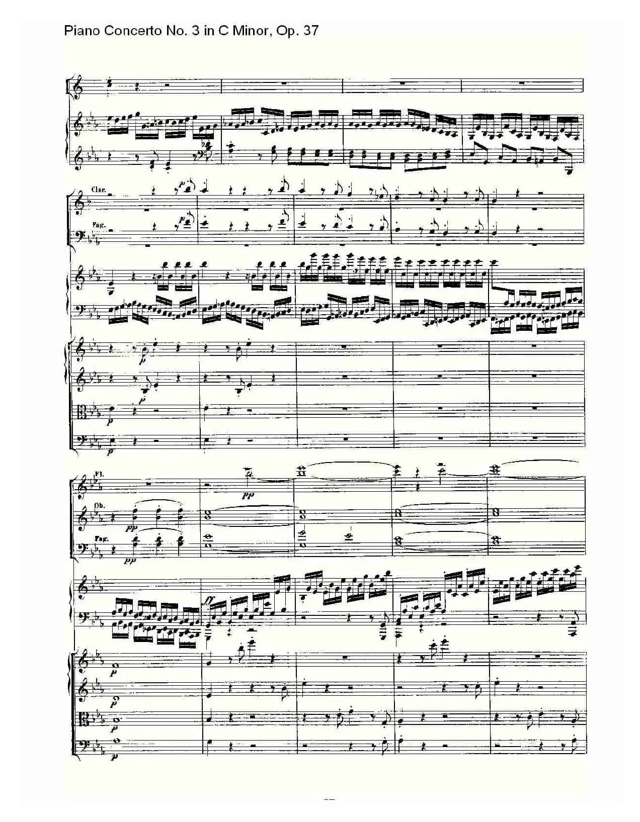 C小调钢琴第三协奏曲 Op.37  第一乐章