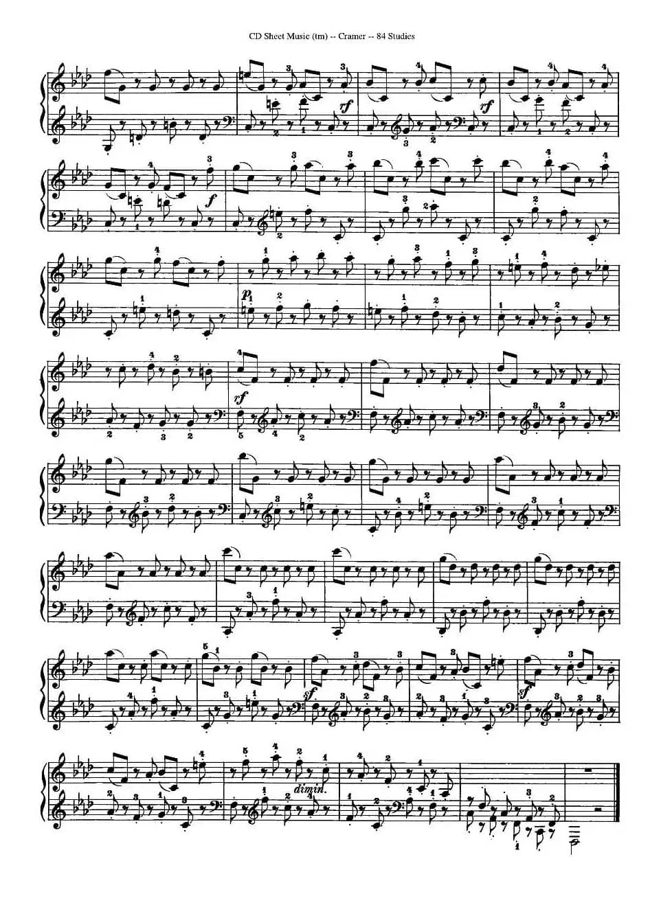 Cramer - 84 exercices（31—35）（克拉莫84首钢琴练习曲）