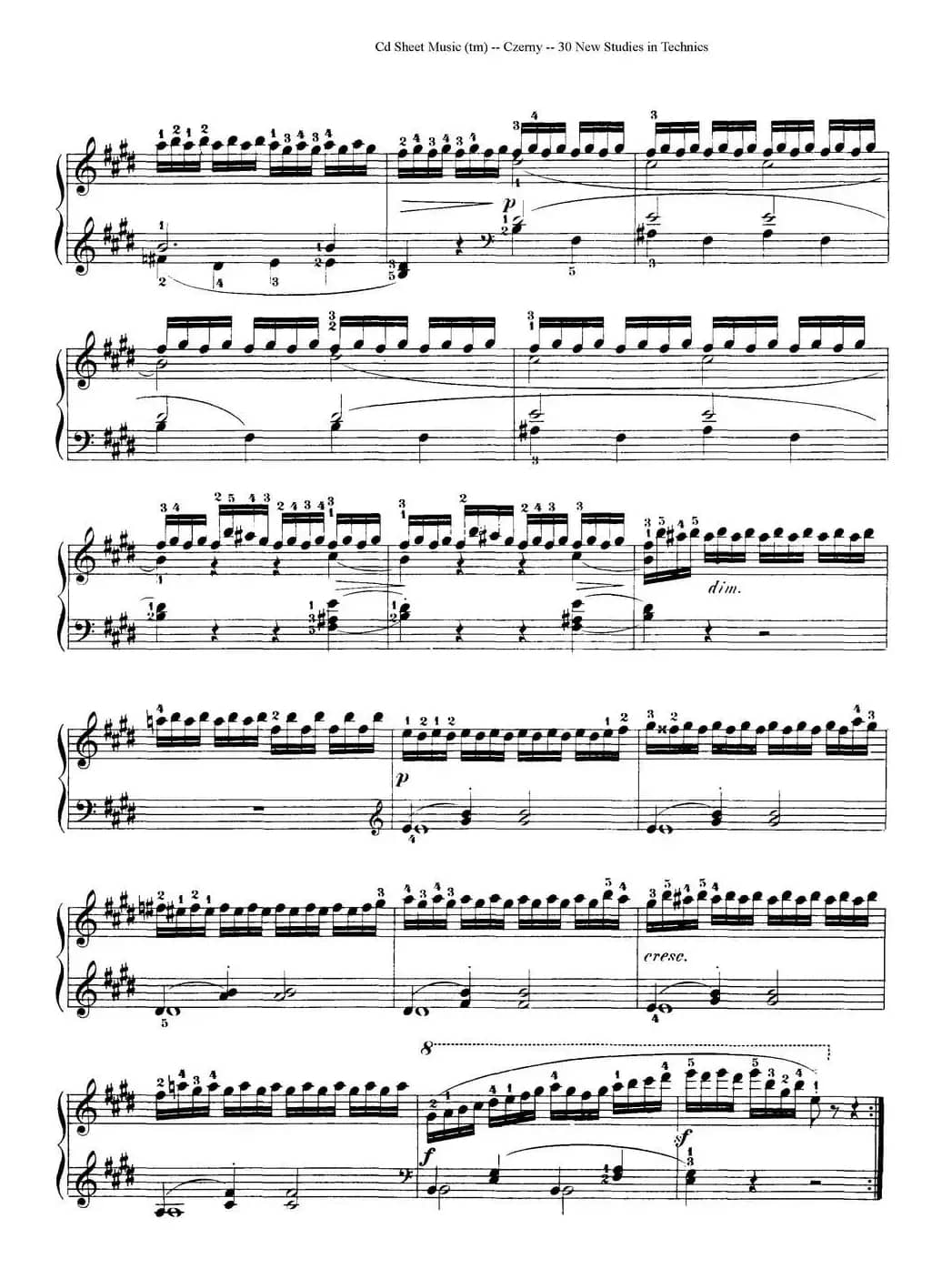Czerny - 30 New Studies - 22（车尔尼Op849 - 30首练习曲）