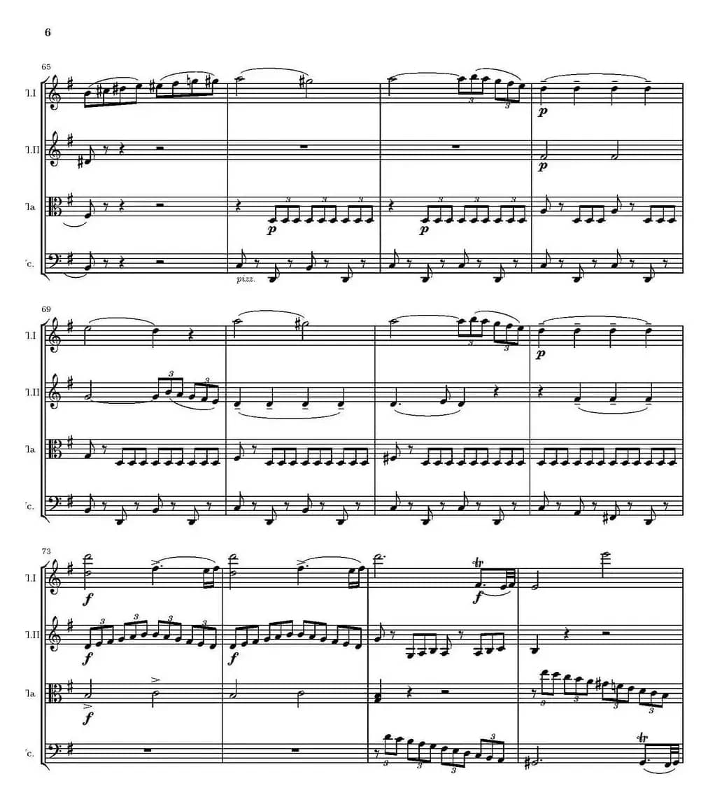 String Quartet nr.18 in E minor（E小调弦乐四重奏、P1-15）