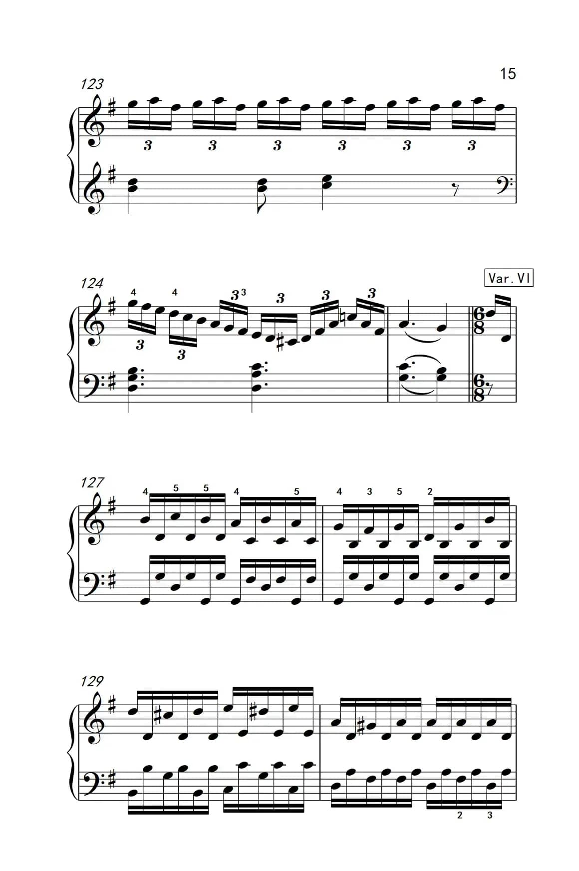 第七级2.G大调变奏曲 贝多芬（中央音乐学院 钢琴（业余）考级教程 7-9级）