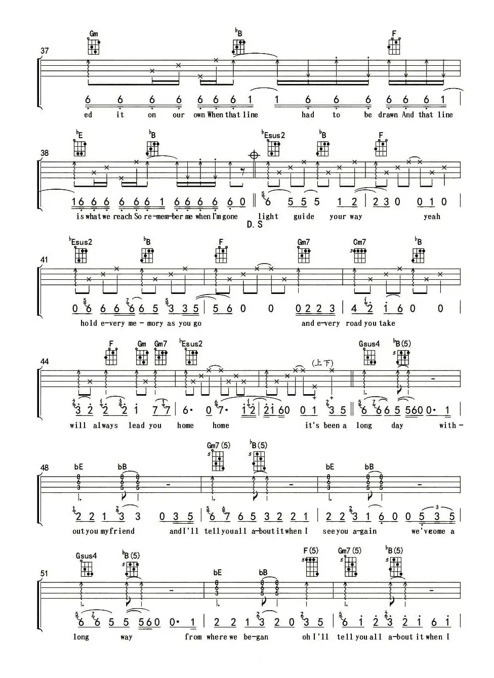 See You Again（尤克里里谱、杨鑫编配版）