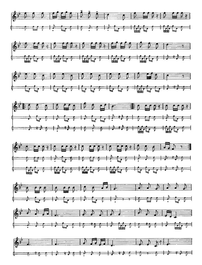 十二木卡姆：Ⅵ 乌扎勒木卡姆 318——326（主旋律谱）