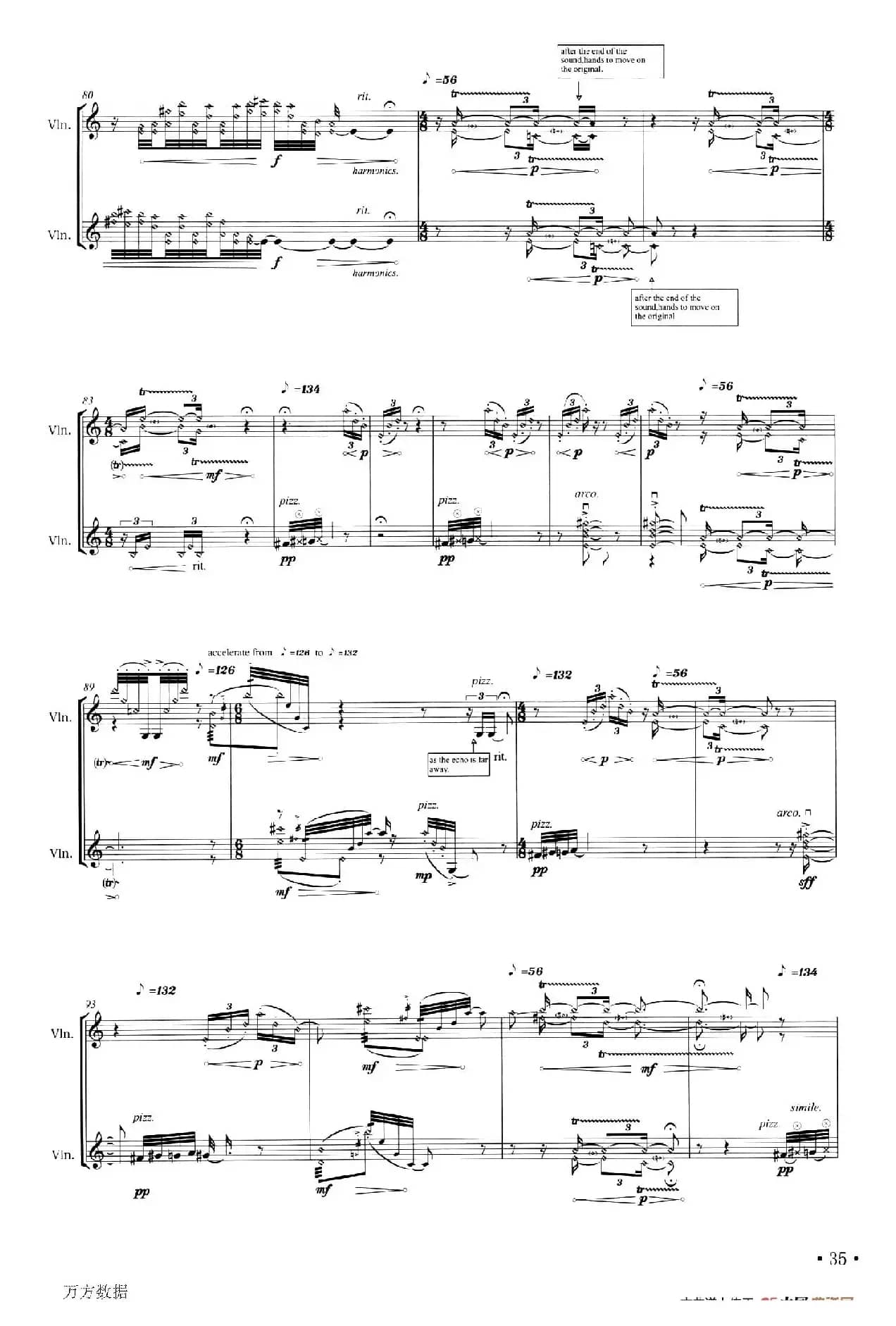 踌躇的骚动（小提琴二重奏）