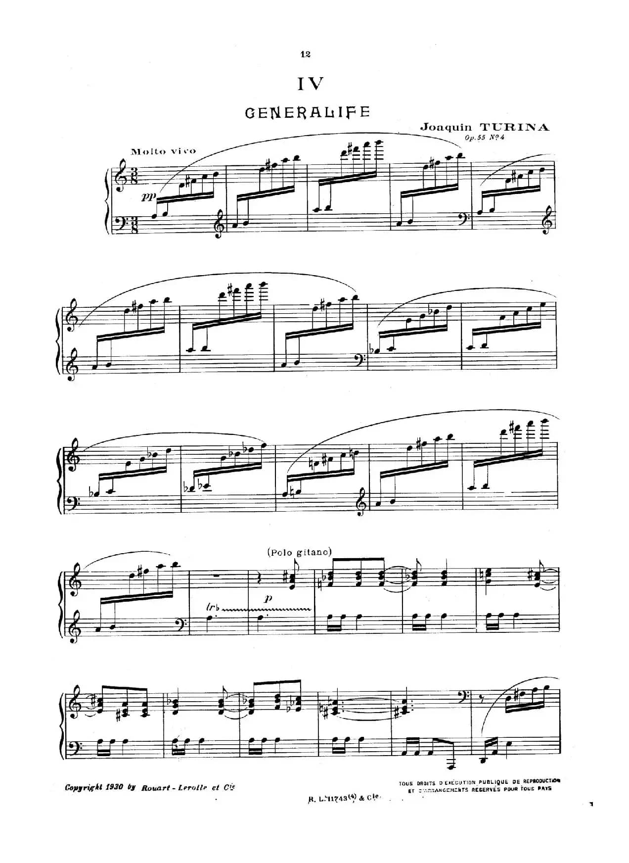 Danzas Gitanas Op.55（吉普赛舞曲）（华金·图里纳作曲版）