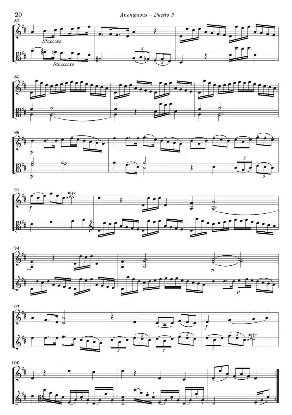 Duetto 3（小提琴+中提琴）