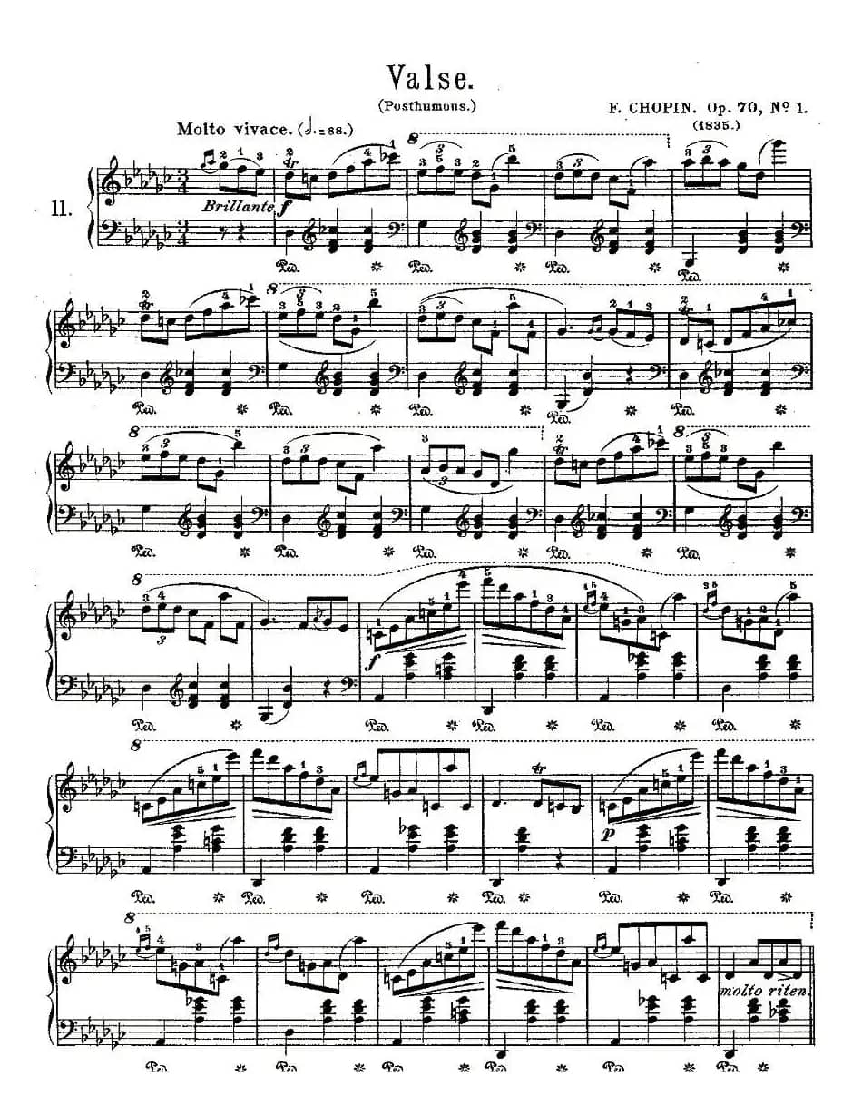 valse，Op.70, No.1