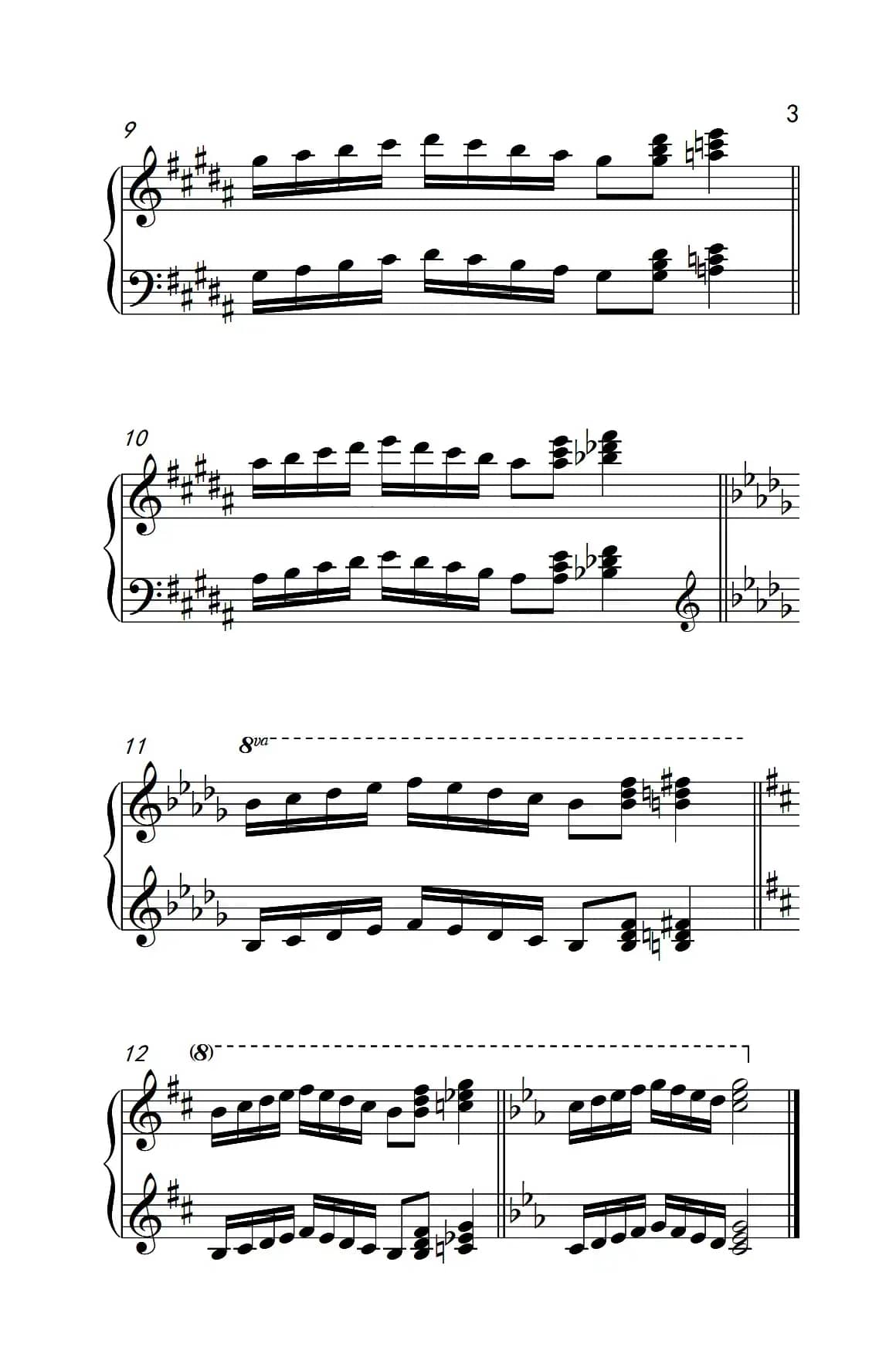 七.五指原位移调练习29（儿童钢琴手指练习 1）