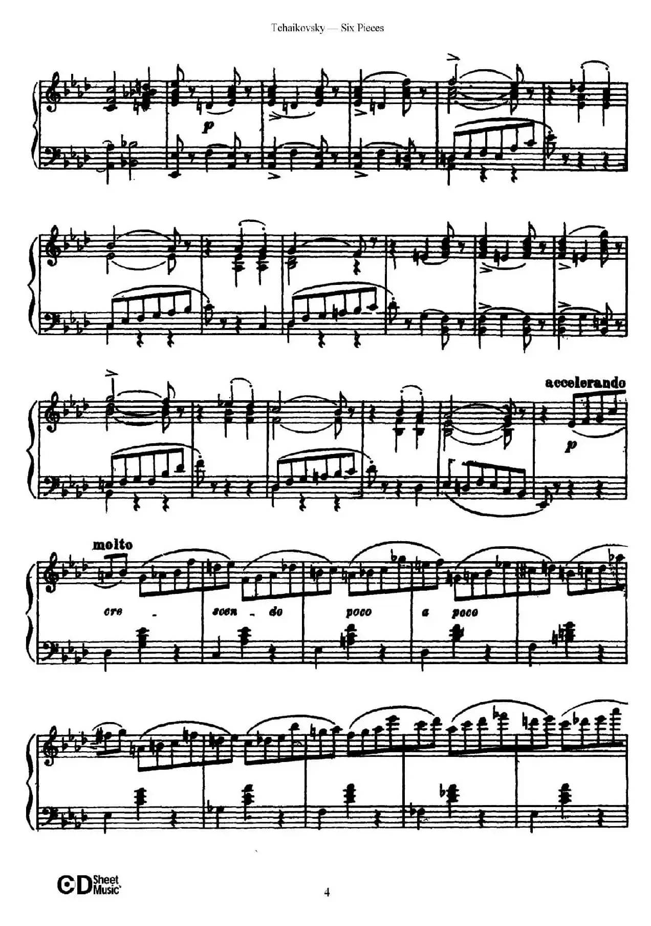 Six Pieces Op.51（6首小品·1）