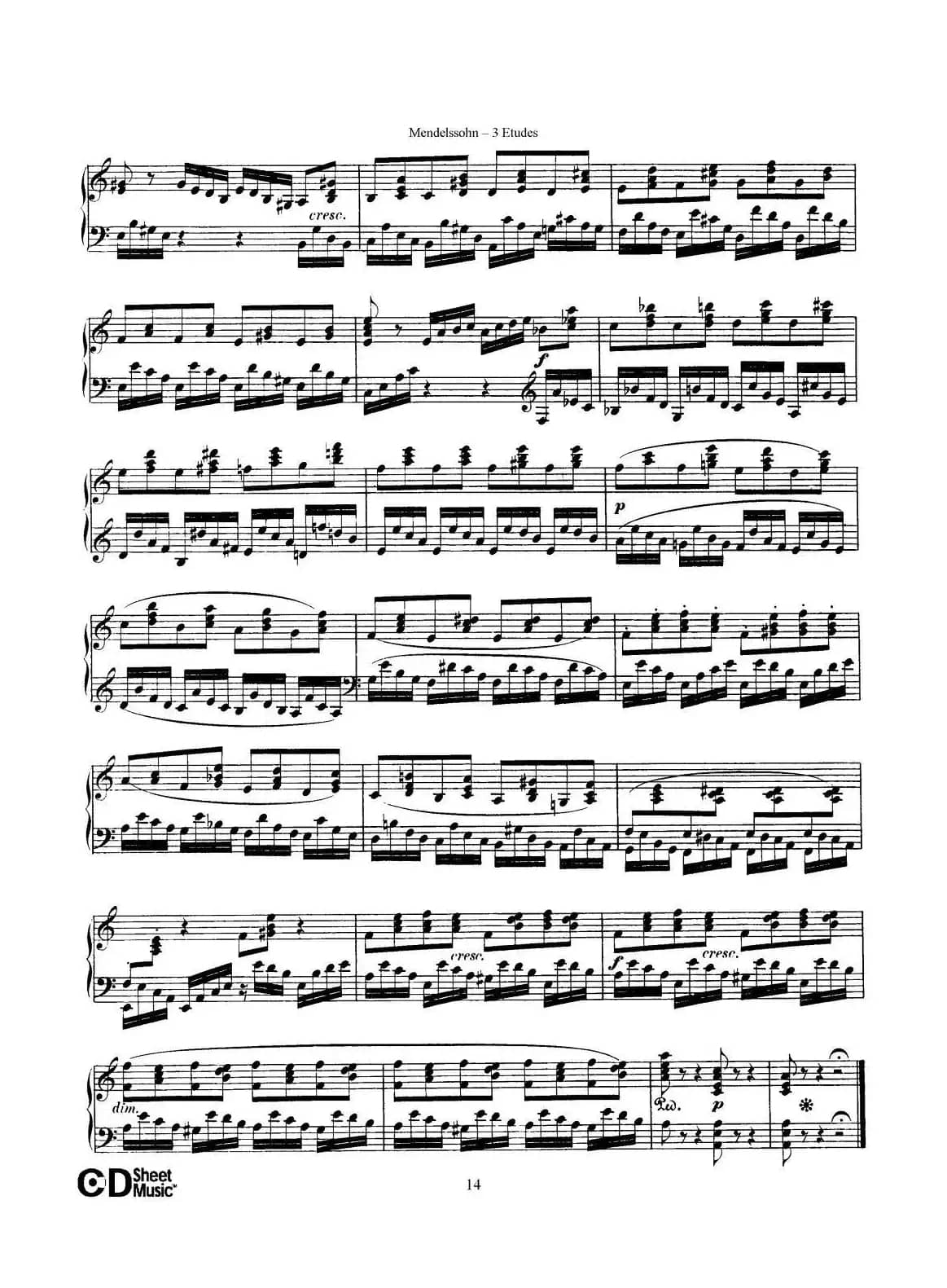 3 Etudes Op.104b（3首练习曲·3）