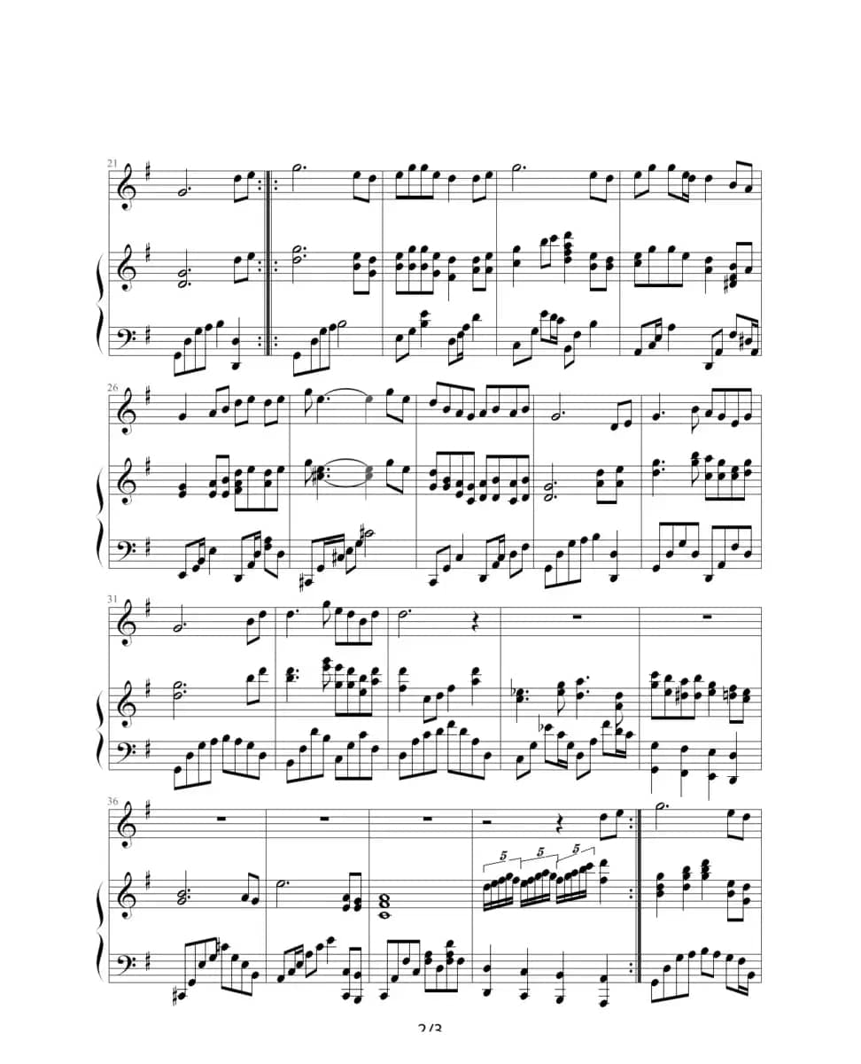 祝福（钢琴伴奏谱）（丁晓雯词 郭子曲、车路遥配伴奏）