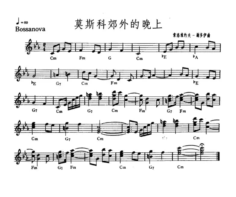 莫斯科郊外的晚上