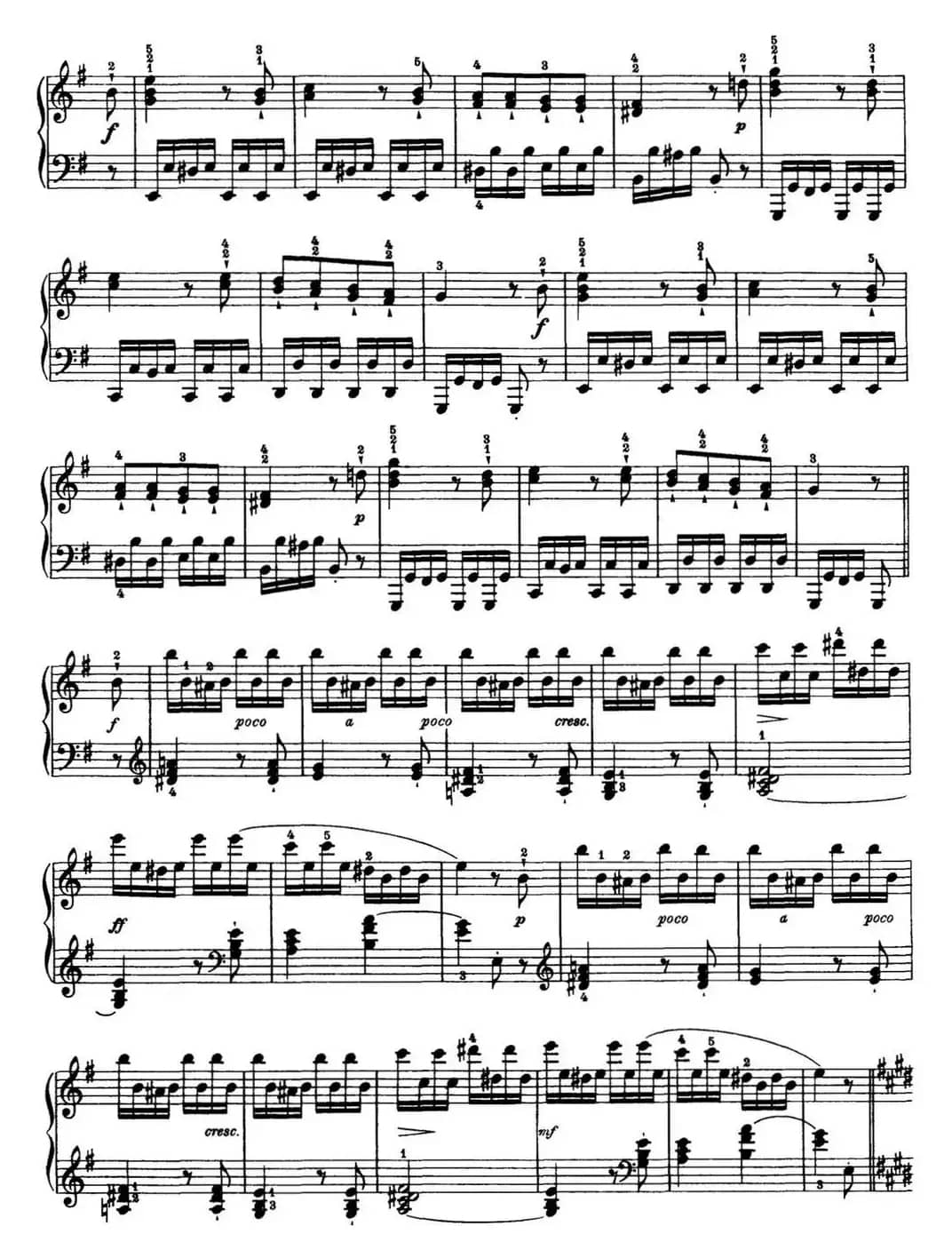 海顿 钢琴奏鸣曲 Hob XVI 31 in E major