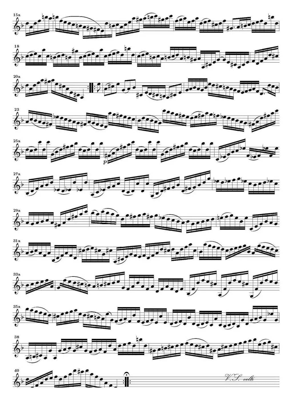 Bach Sonata BWV1004（无伴奏小提琴组曲）