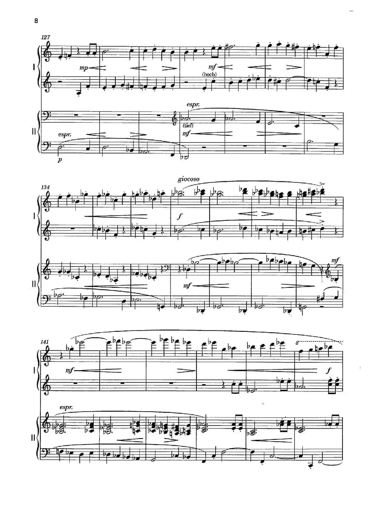 Vier Bagatellen Op.70（4首小品·Ⅰ·四手联弹）