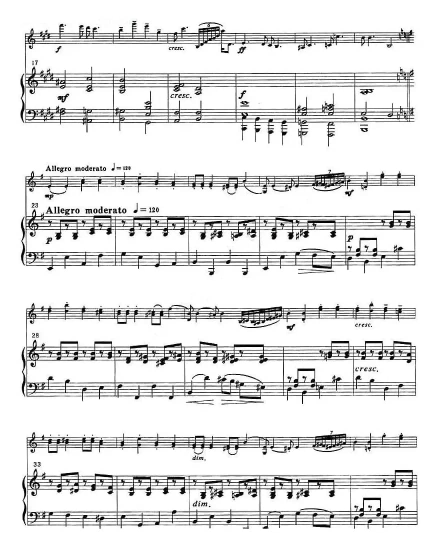 来吧, 凯蒂！Op.32,No.4（小提琴+钢琴伴奏）