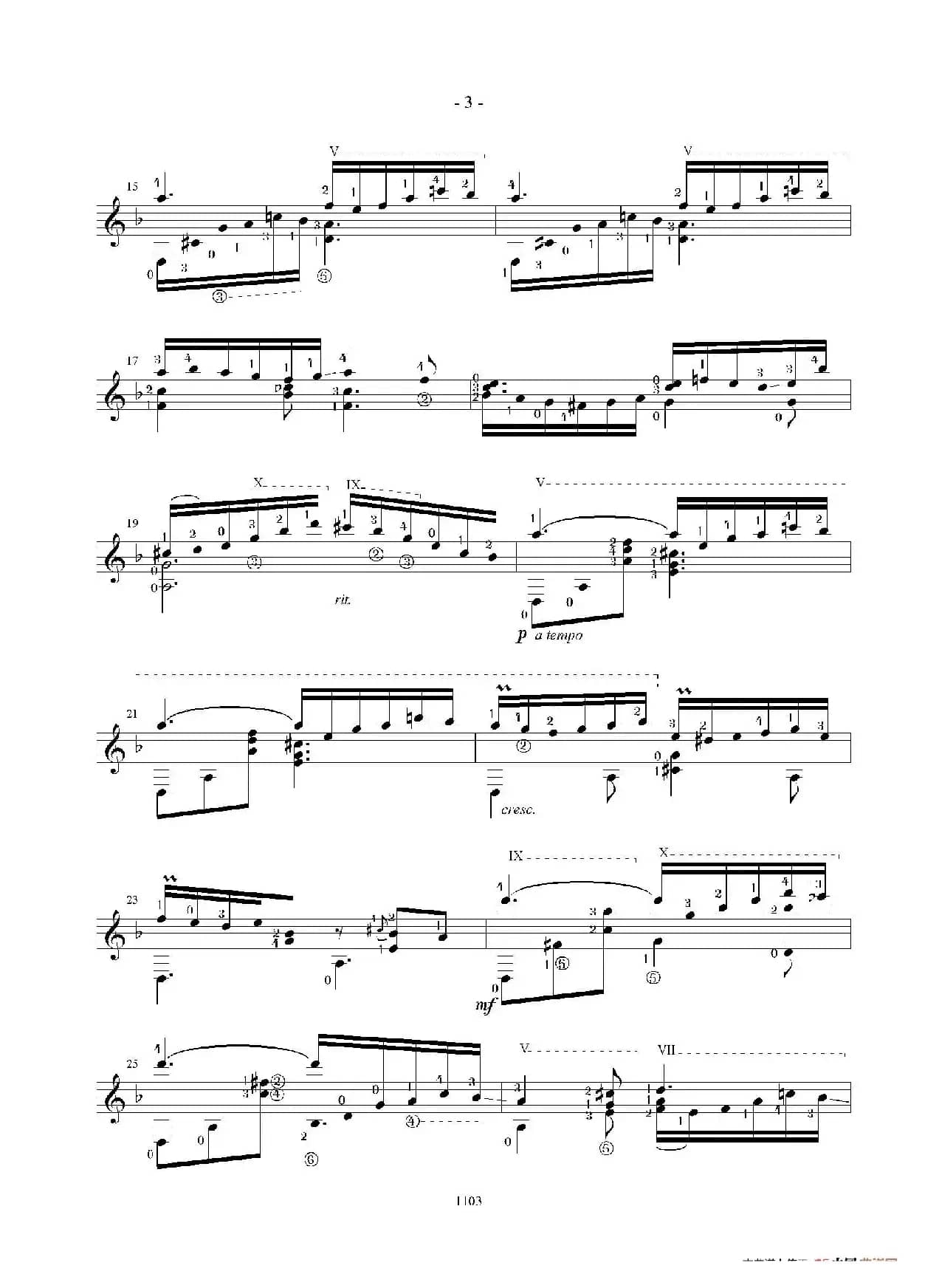 Mallorca(Barcarola Op.202)（古典吉他）