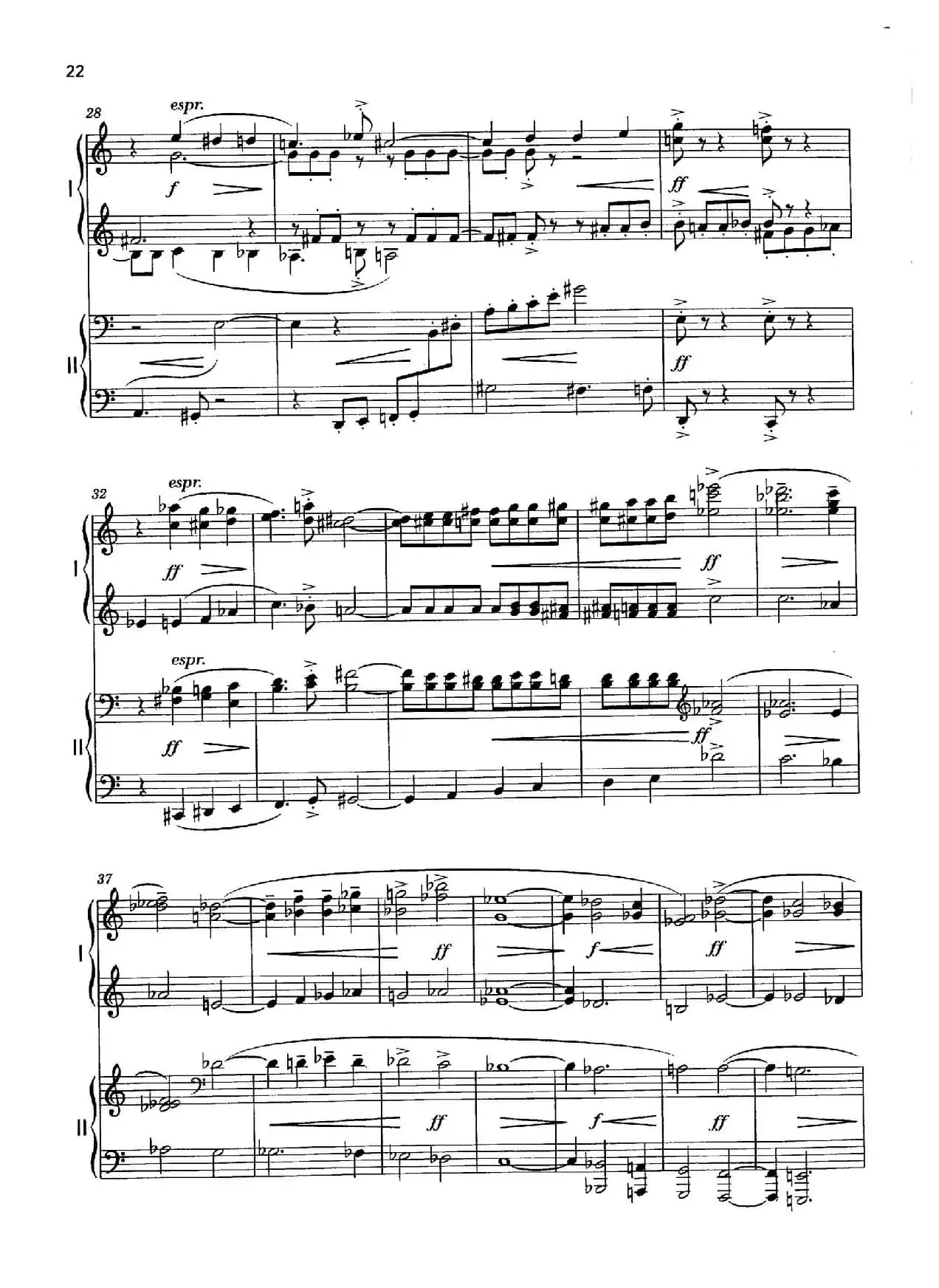 Vier Bagatellen Op.70（4首小品·Ⅲ·四手联弹）
