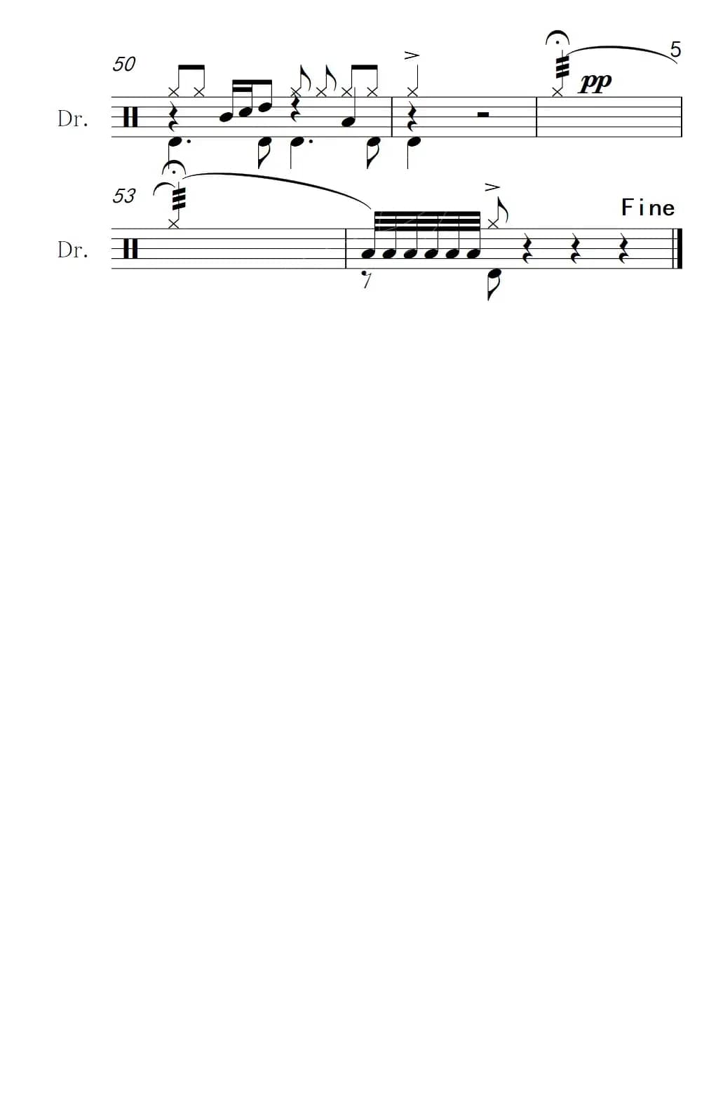 一言难尽（架子鼓谱）