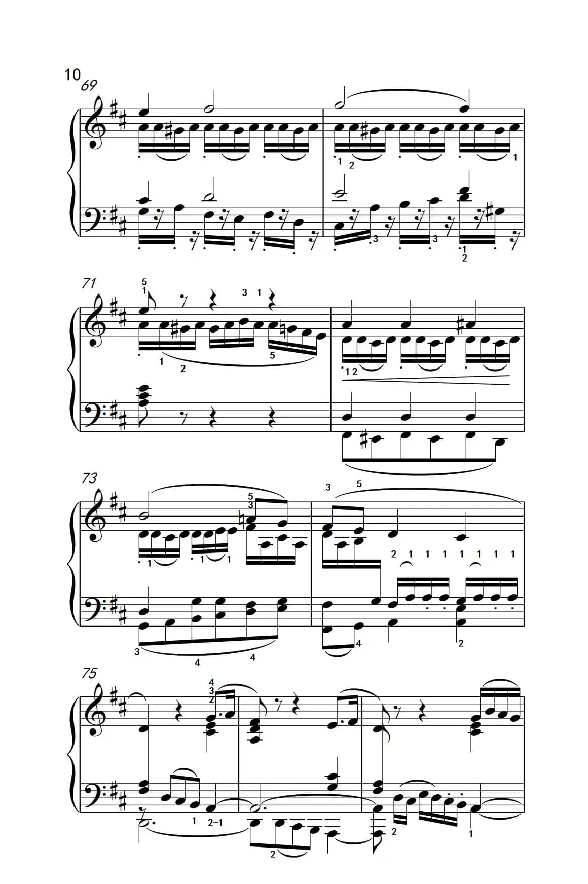 奏鸣曲 Opus 2 Nr.2 第二乐章（贝多芬奏鸣曲集 1）