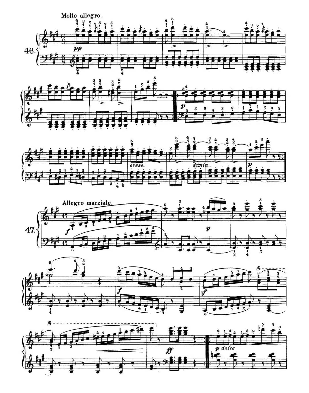 One Hundred and Ten Easy and Progressive Exercises Op.453（车尔尼110首简易练习曲 41——51）