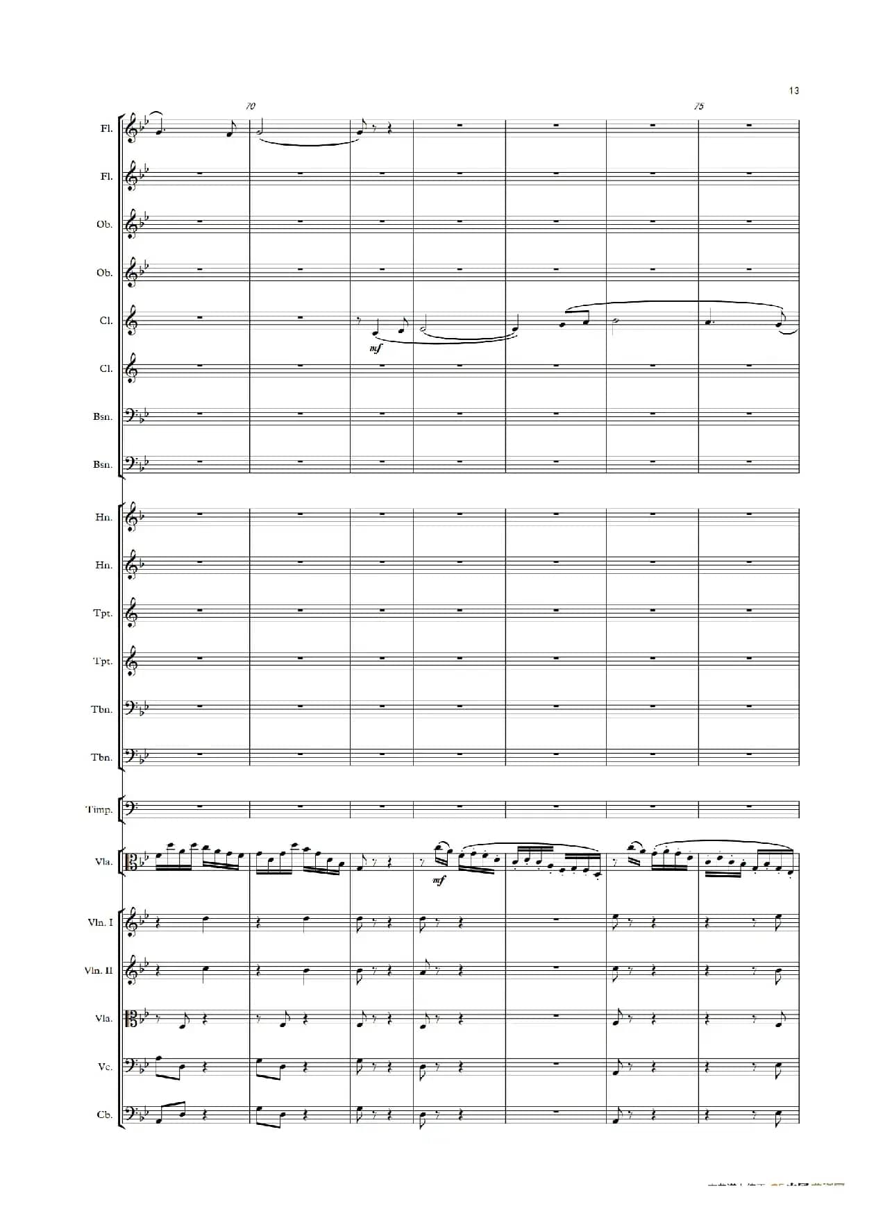 难忘的歌（中提琴与管弦乐队总谱）