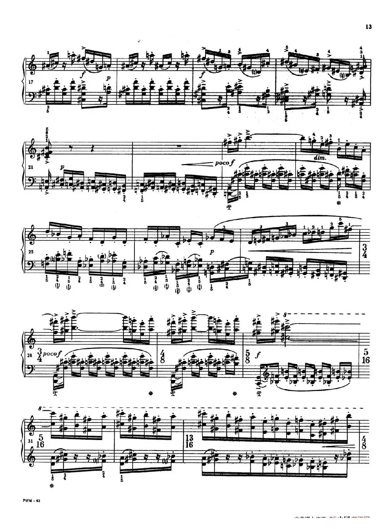 Two Studies(2首练习曲 2. 不过分的快板)