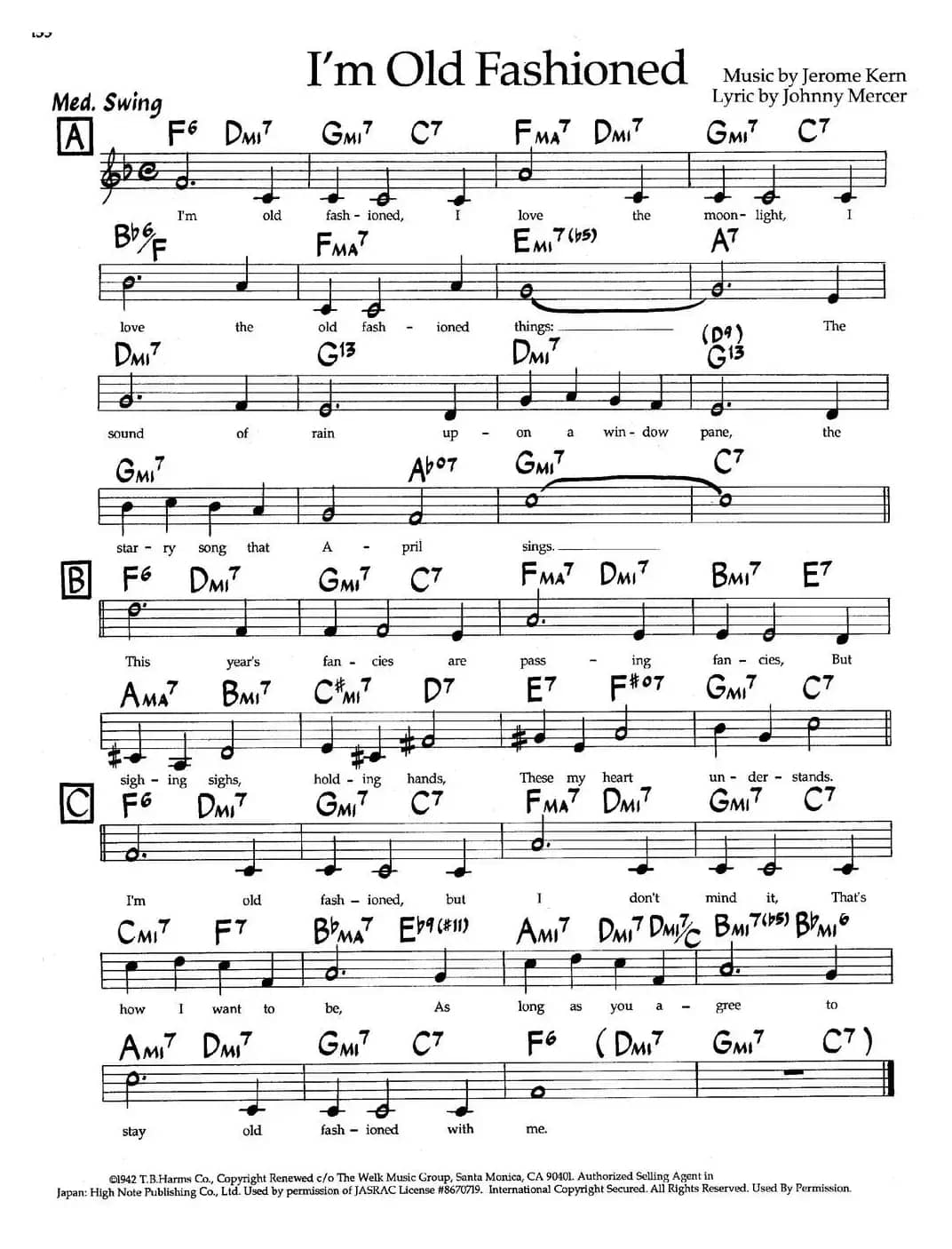 I'm Old Fashioned（爵士钢琴曲）