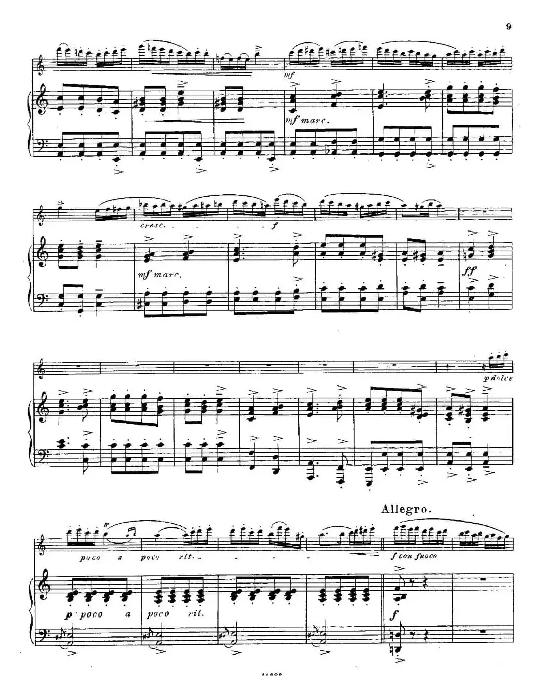 Fantaisies nationales. Hongrois.（Op.59 No.6）（长笛+钢琴伴奏）